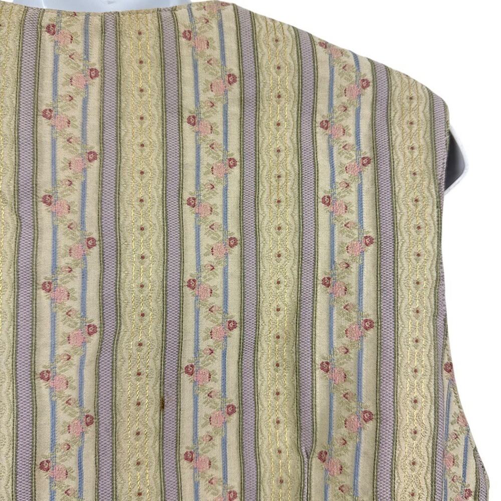 Liz Claiborne Lizsport Vintage Cottagecore Floral Pastel Vest Cotton Blend 16 - Picture 13 of 16